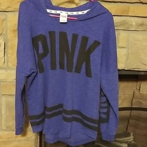 L VS PINK hooded long sleeve shirt